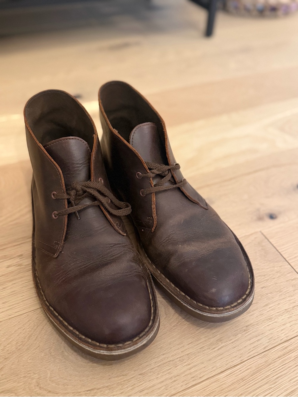 Clarks Brown Leather Chukka Boots